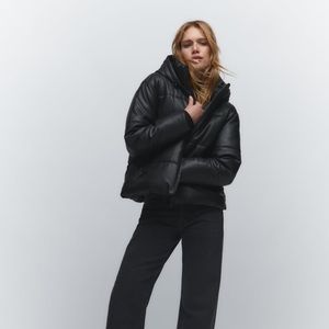 Zara Faux Leather Padded Jacket